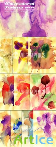 WeGraphics - 10 Grunge Watercolored Textures