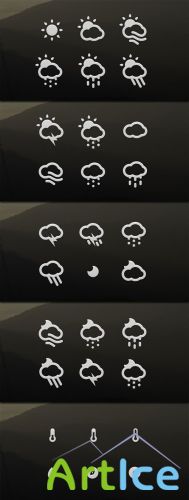 Pixeden - Forecast Weather Icons