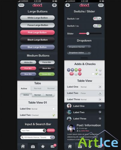 Deed iPhone UI Kit