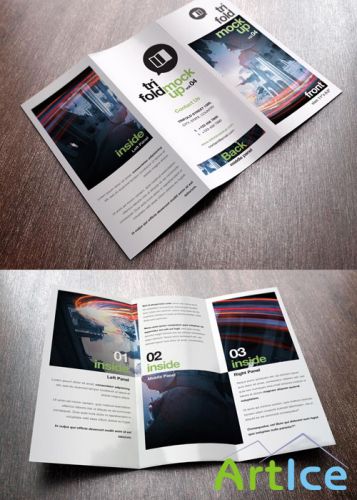 Pixeden - Psd Tri Fold Mockup Template Vol4