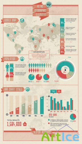 Pixeden - Retro Infographic Vector Elements