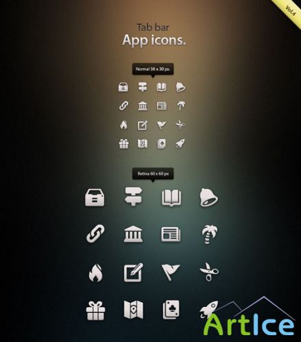 Pixeden - Tab Bar Icons iOS vol4