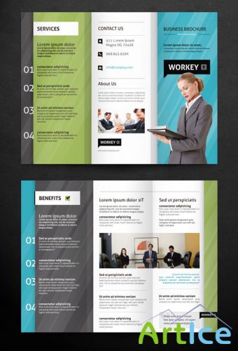 Pixeden - Corporate Tri Fold Brochure Template