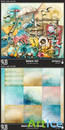 Scrap Set - Beach Fun PNG and JPG Files