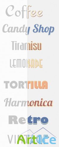 Minimal Retro Text Styles Set 1