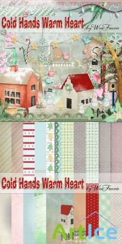 Scrap Set - Cold Hands Warm Heart PNG and JPG Files