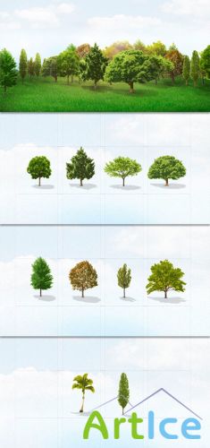 Pixeden - Trees Vector Collection Pack