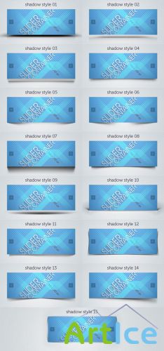 Pixeden - Web Slider Psd Shadows Pack