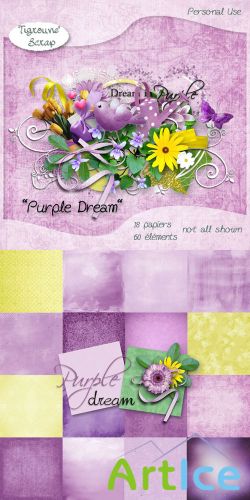 Scrap Set - Purpple Dream PNG and JPG Files