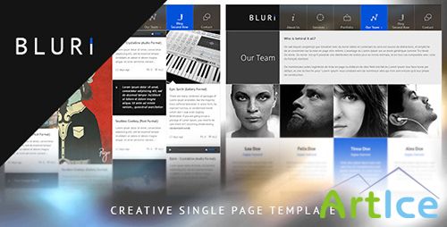 ThemeForest - BLURI Single Page HTML Template - RIP