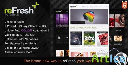 ThemeForest - reFresh v1.0.1- Powerful Clean & Elegant WordPress Theme