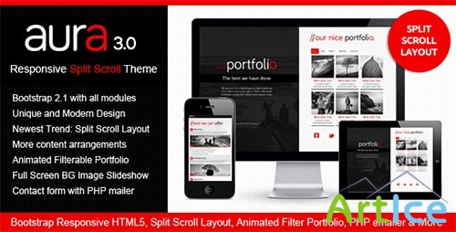 ThemeForest - Aura v2 - HTML5 Responsive Split - Scroll on Bootstrap