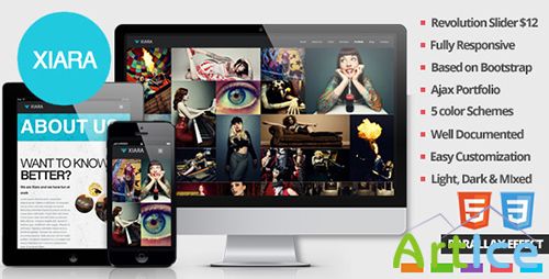 ThemeForest - Xiara - Responsive Onepage Parallax HTML Template - RIP