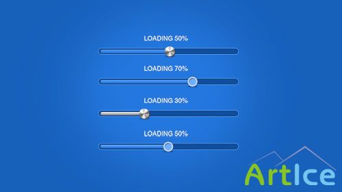 Progress and Loading Bars PSD