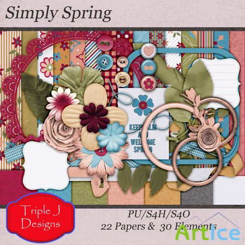 Scrap Set - Simply Spring PNG and JPG Files