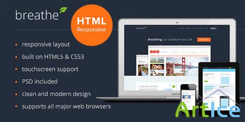 ThemeForest - Breathe Responisive HTML Template - RIP