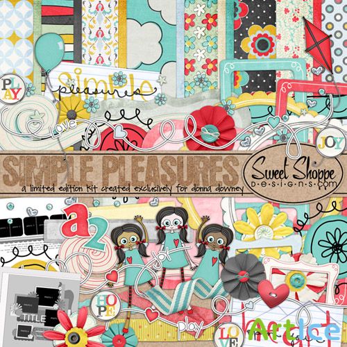 Scrap Set - Simple Pleasures PNG and JPG Files