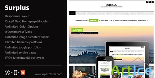 ThemeForest - Surplus v1.4 - Minimal Responsive Business WP Theme