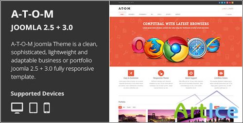 ThemeForest - A-T-O-M - Responsive Multipurpose Joomla Theme