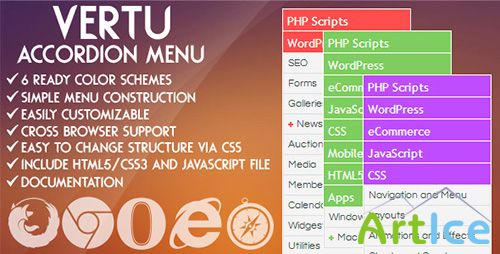 CodeCanyon - Vertu - Accordion Menu