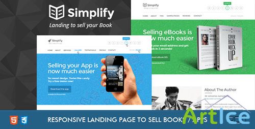 ThemeForest - Simplify - Sell your Book / App Landing - RIP