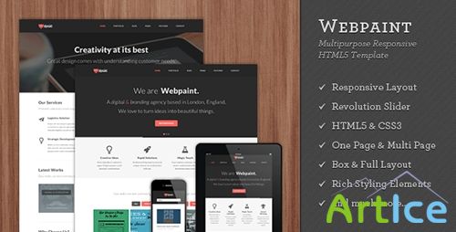 Webpaint - Multipurpose Responsive HTML5 Template - ThemeForest