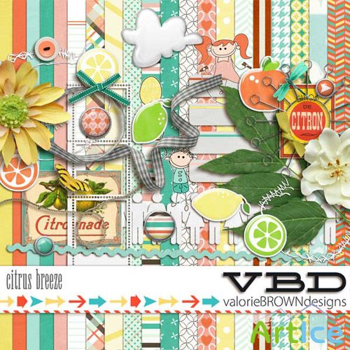 Scrap Set - Citrus Breeze PNG and JPG Files