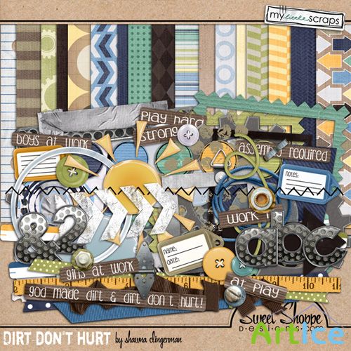 Scrap Set - Dirt Dont Hurt PNG and JPG Files