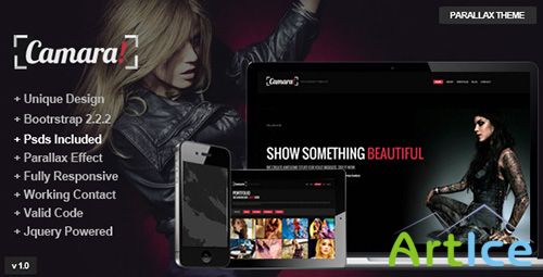 ThemeForest - Camara - Responsive Parallax Single Page Template - RIP