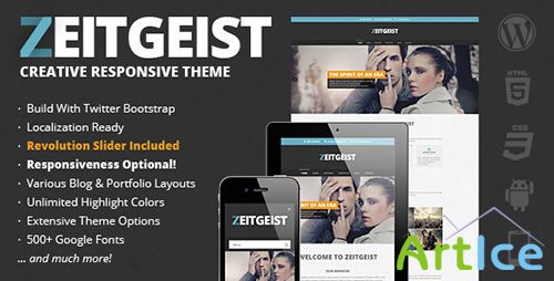 ThemeForest - Zeitgeist v1.0.2 - Creative Responsive WP Theme (Update)