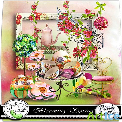 Scrap Set - Bloomig Spring PNG and JPG Files