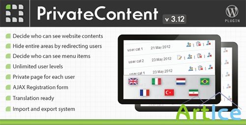 CodeCanyon - PrivateContent v3.1 - Multilevel Content Plugin