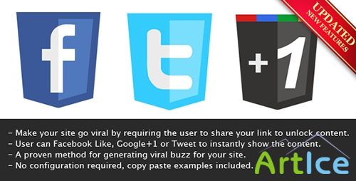 CodeCanyon - Viral Lock PHP - Like, Google+1 or Tweet to Unlock