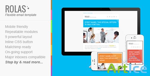 ThemeForest - Responsive Minimalist Email Tempate - Rolas - RIP