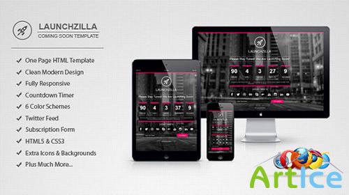 MojoThemes - Launchzilla - Responsive Coming Soon HTML - RIP