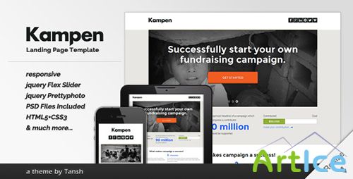 ThemeForest - Kampen Responsive HTML Landing Page Template - RIP