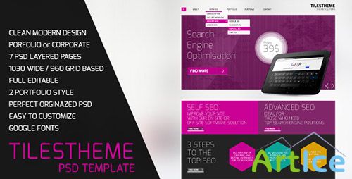 TilesTheme PSD Template - ThemeForest