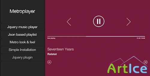 CodeCanyon - Metroplayer - Fullscreen music plugin