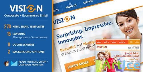 ThemeForest - Vision - Corporate + Ecommerce Email Template