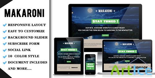 ThemeForest - Makaroni - Responsive Underconstruction Template - RIP