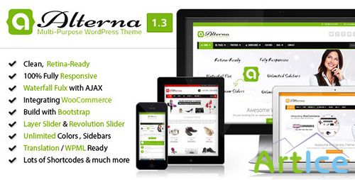 ThemeForest - Alterna - Retina Responsive Multi-Purpose WordPress Theme - FULL