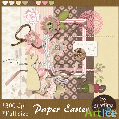 Scrap Set - Paper Easter PNG and JPG Files