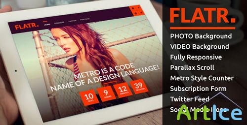 Flatr - Metro Parallax Multipurpose Coming Soon - ThemeForest