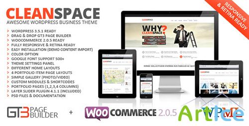 ThemeForest - CleanSpace v2.0.1 - Retina Ready Business WP Theme