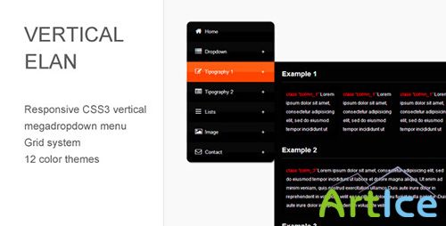 CodeCanyon - Vertical Elan - Responsive CSS3 Vertical Menu - Navigation and Menus