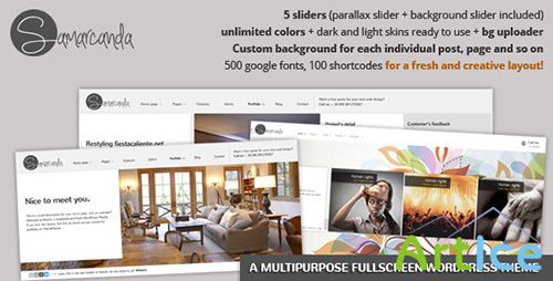 ThemeForest - Samarcanda v1.0 - Multipurpose Fullscreen Wordpress Theme