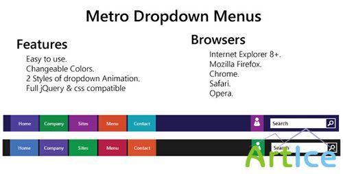 CodeCanyon - Metro Style Dropdown Menus - RIP