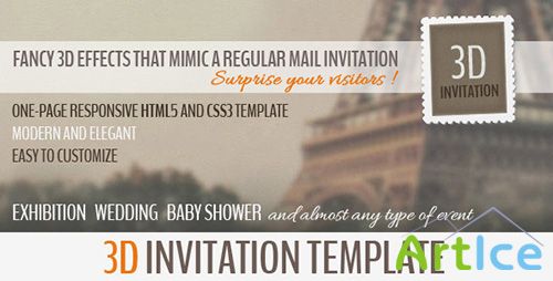 ThemeForest - 3D Invitation - Multipurpose Invitation Template - RIP