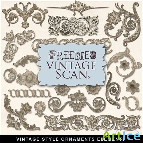 Scrap-kit - Vintage Style Ornaments Elements 2013