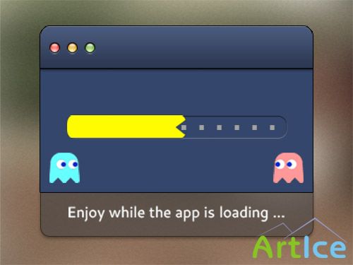 Pacman Loading - PSD Web Design